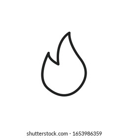 Simple fire line icon. Stroke pictogram. Vector illustration isolated on a white background. Premium quality symbol. Vector sign for mobile app and web sites.