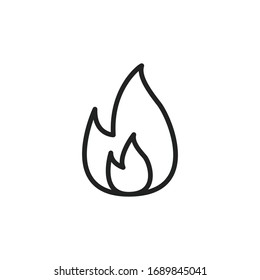 Simple fire line icon. Stroke pictogram. Vector illustration isolated on a white background. Premium quality symbol. Vector sign for mobile app and web sites.