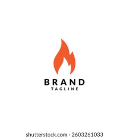 simple fire logo design. logo design icon vector illustration silhouette