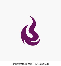 Simple fire logo icon