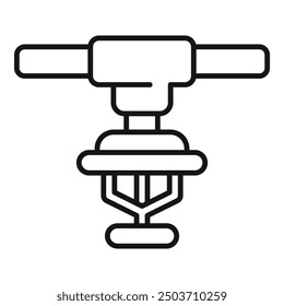 Icono simple del rociador del fuego con una base redonda, usada para extinguir incendios en edificios