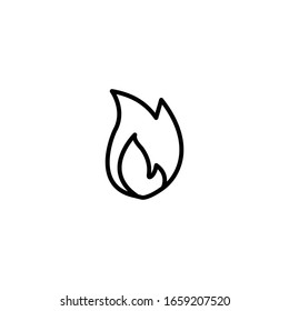 Einfaches Feuersymbol im schwarz-weißen Stil