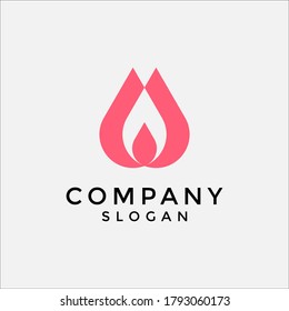 simple fire symbol logo. editable and easy to custom