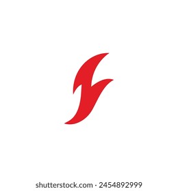 simple fire symbol logo vector