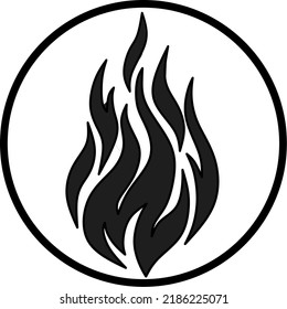 Simple fire symbols, fire icon vector