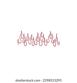 Simple Fire Vecor in the form of red lines Street Art Design Theme