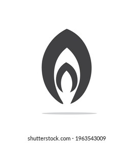 Simple Fire Vector Flat Style