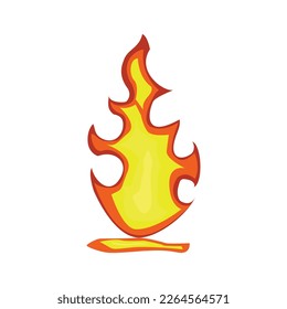 simple fire vector in isolate on white background