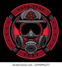 simple firefighter logo, vector EPS 10