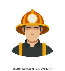 simple firefighter man profile avatar vector illustration template design