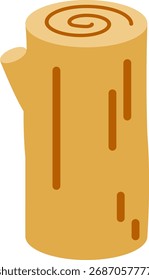 Simple firewood and log illustrations