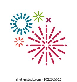 Simple firework background  illustration