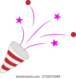 Einfache Feuerwerk Cartoon Burst Cracker