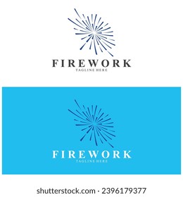 simple firework logo vektor design