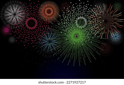 Simple Fireworks Celebration Background Concept