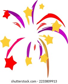 Un icono de fuegos artificiales sencillo, adecuado para la decoración