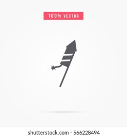 simple fireworks rocket icon