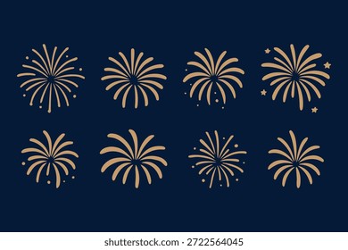 coleções de pacotes de variações de fogos de artifício simples