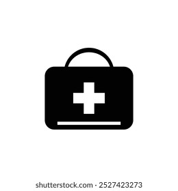 Simple first aid bag illustration vector