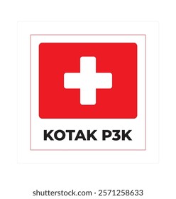 Simple first aid box sign vector icon