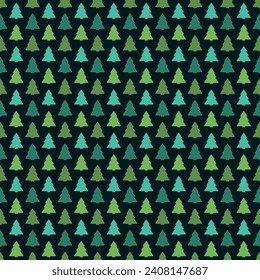 simple fir-trees. forest repetitive background. vector seamless pattern. fabric swatch. wrapping paper. continuous decorative element for home decor