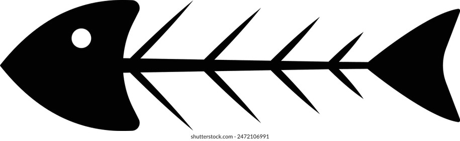 Simple Fish Bone Shape Icon