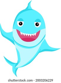 simple fish cartoon for mascot or logo