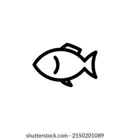 simple fish icon design template 