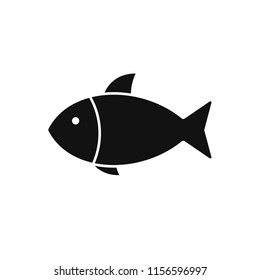 Simple Fish Icon, Vector Illustration