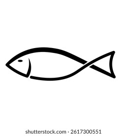 Simple fish icon, Vector illustration