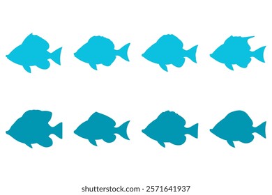 Simple Fish Illustration Design Set