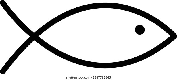 Simple Fish Line Art Logo