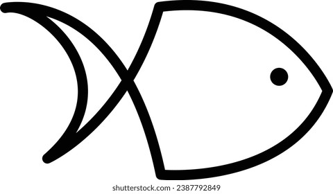 Simple Fish Line Art Logo