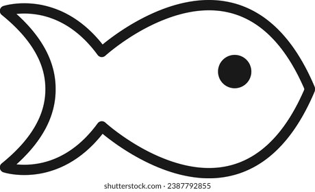 Logotipo de arte de la línea de pescado simple