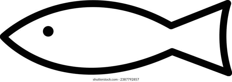 Logotipo de arte de la línea de pescado simple