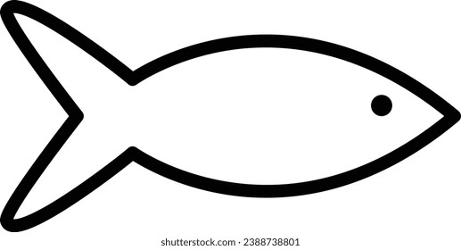 Simple Fish Line Art Logo