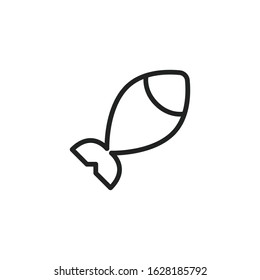 Simple fish line icon. Stroke pictogram. Vector illustration isolated on a white background. Premium quality symbol. Vector sign for mobile app and web sites.