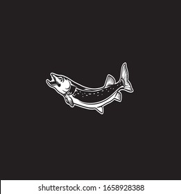 Simple fish logo design for company or restaurant