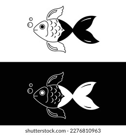 Simple Fish Logo Design For Fish Shop