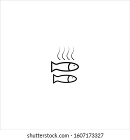 Simple fish logo icon design