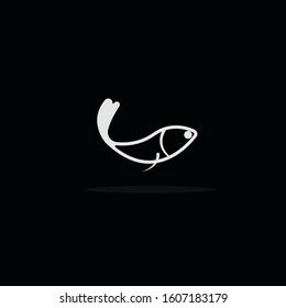 simple fish logo icon design