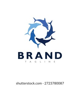 Ícone de logotipo de peixe simples para marisco da marca de marisco da companhia marinha Design
