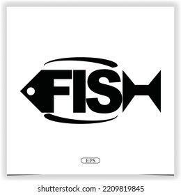 simple fish logo premium elegant template vector eps 10