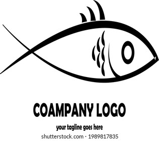 simple fish logo for seafood restaurant logo