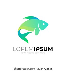 Simple Fish Logo Template, Marine Life Logo Template