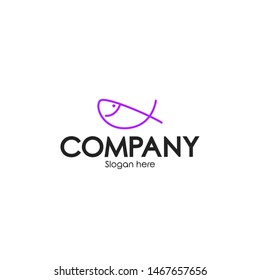 simple fish logo vector design
