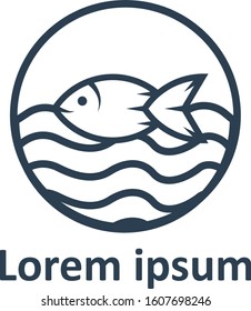 Simple Fish Logo Vector Design