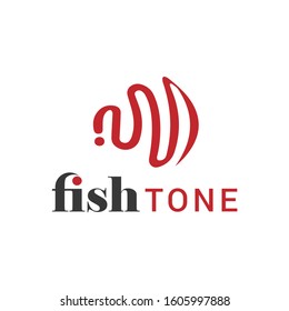 Simple fish tone logo design