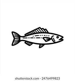 Simple fish Vector with Minimalist and modern design