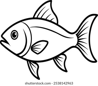 Vetor de peixe simples são silhueta, formato de arquivo eps
